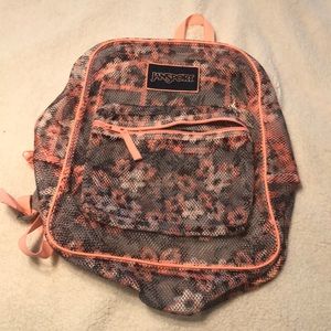 Mesh jansport backpack